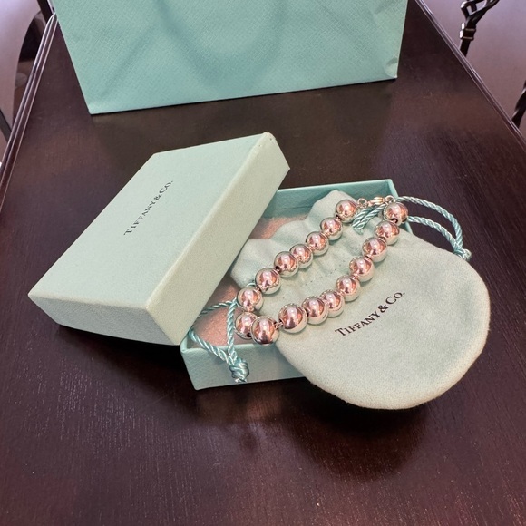 ❤️ Authentic 7.5 inch Tiffany & Co. HardWear 10mm Ball Beads Bracelet Silver ❤️